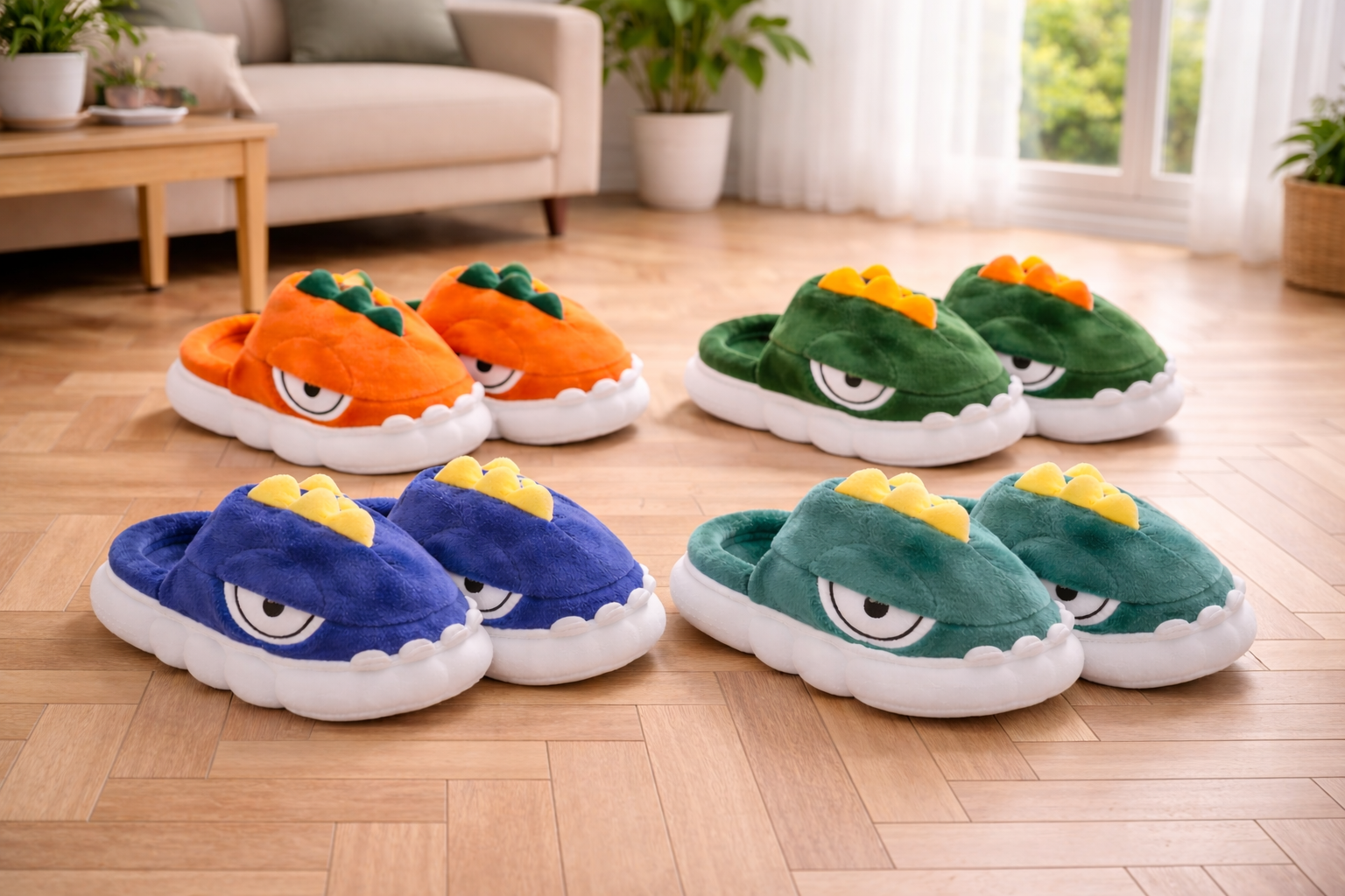 SoftStep Monster – Ciabatte Bimbo in Peluche Antiscivolo con Suola Ultra Comfort 👣✨